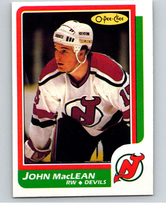 1986-87 O-Pee-Chee #37 John MacLean  RC Rookie New Jersey Devils  V63271 Image 1