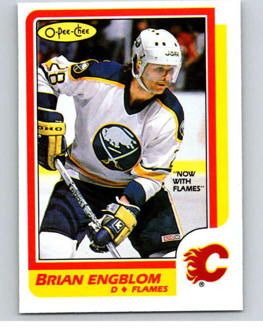 1986-87 O-Pee-Chee #40 Brian Engblom  Calgary Flames  V63276 Image 1