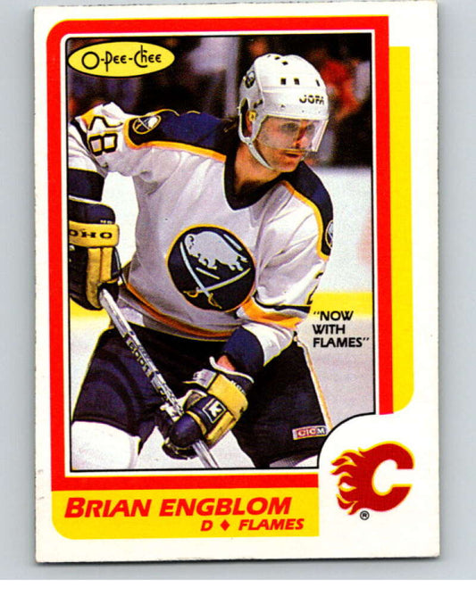 1986-87 O-Pee-Chee #40 Brian Engblom  Calgary Flames  V63277 Image 1