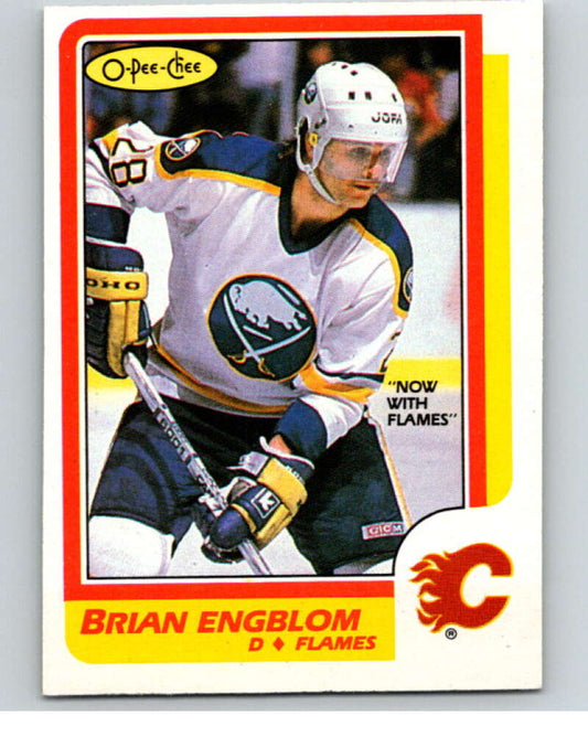 1986-87 O-Pee-Chee #40 Brian Engblom  Calgary Flames  V63278 Image 1