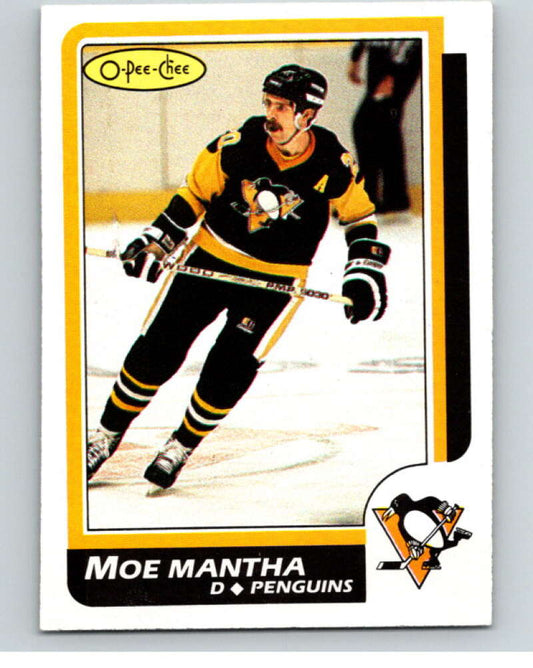1986-87 O-Pee-Chee #45 Moe Mantha  Pittsburgh Penguins  V63286 Image 1