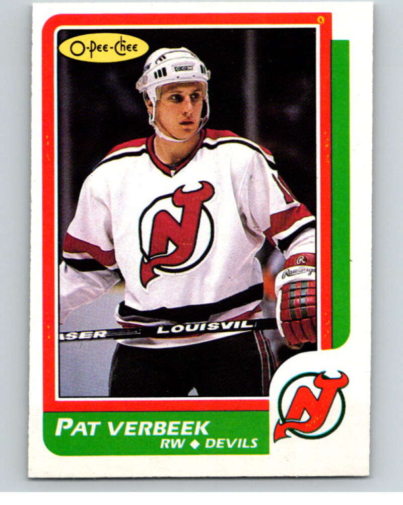 1986-87 O-Pee-Chee #46 Pat Verbeek New Jersey Devils V63288 Image 1