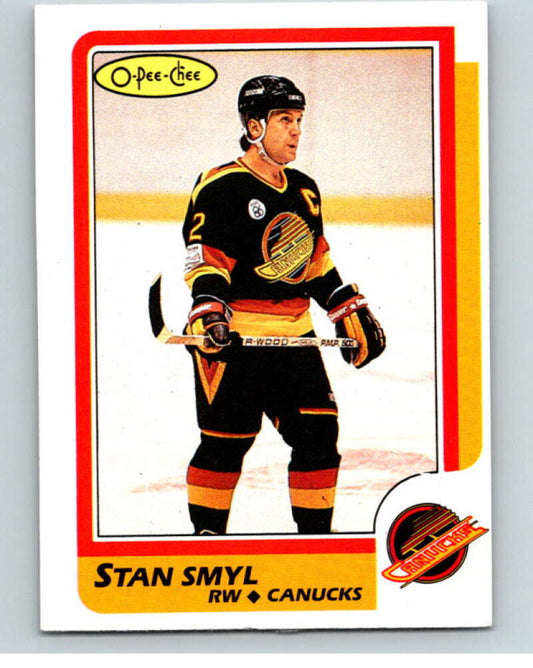 1986-87 O-Pee-Chee #50 Stan Smyl  Vancouver Canucks  V63293 Image 1