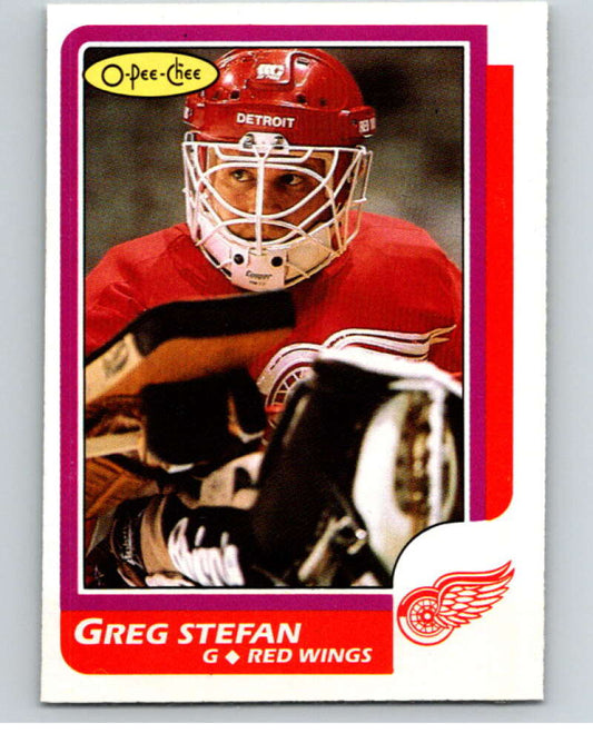 1986-87 O-Pee-Chee #51 Greg Stefan  Detroit Red Wings  V63294 Image 1