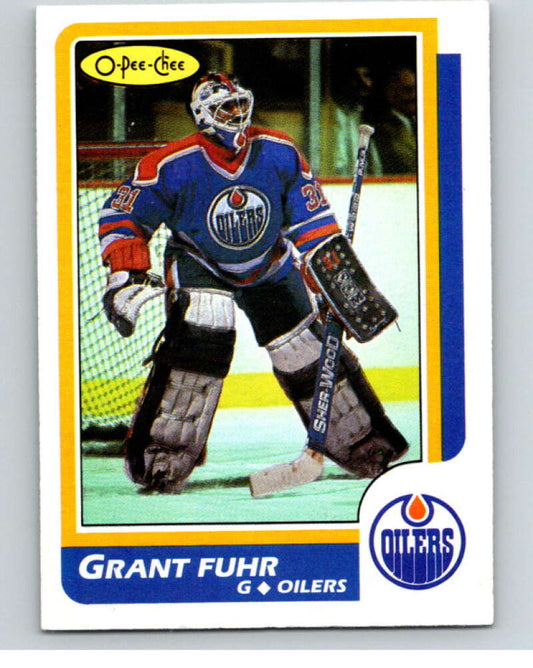 1986-87 O-Pee-Chee #56 Grant Fuhr  Edmonton Oilers  V63302 Image 1