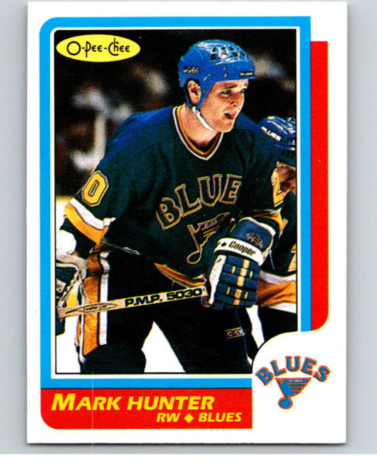 1986-87 O-Pee-Chee #57 Mark Hunter  St. Louis Blues  V63303 Image 1