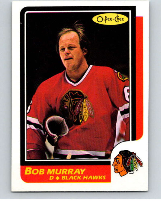 1986-87 O-Pee-Chee #64 Bob Murray  Chicago Blackhawks  V63316 Image 1
