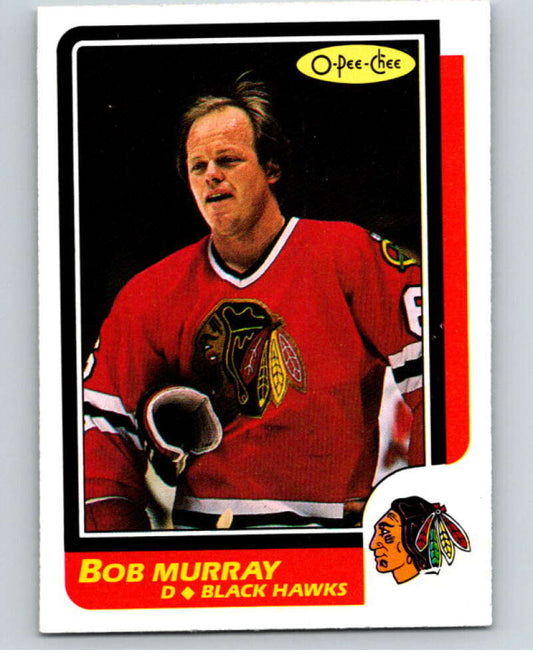 1986-87 O-Pee-Chee #64 Bob Murray  Chicago Blackhawks  V63317 Image 1