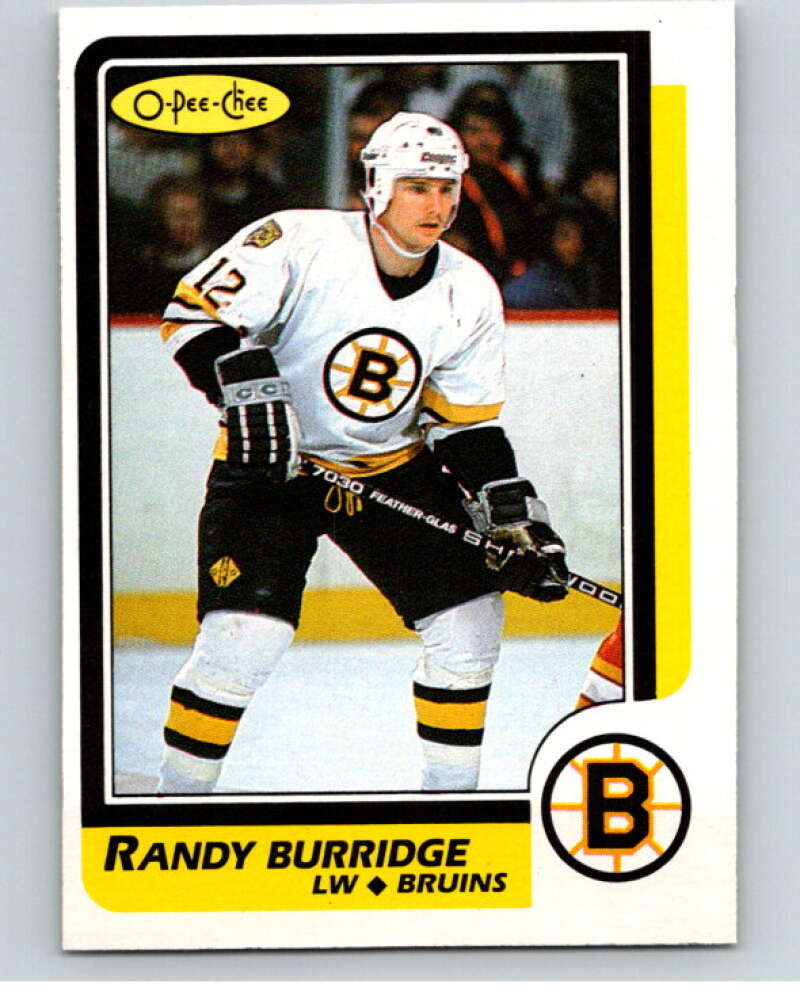 1986-87 O-Pee-Chee #70 Randy Burridge RC Rookie Boston Bruins V63333 Image 1