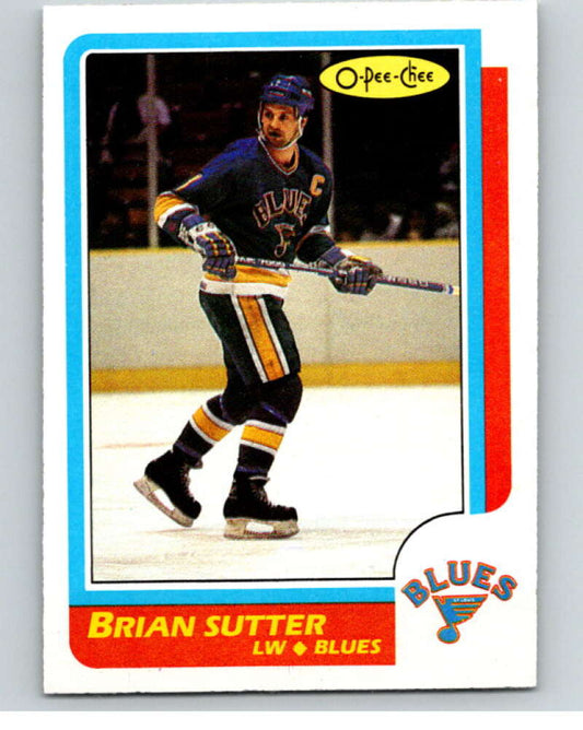 1986-87 O-Pee-Chee #72 Brian Sutter  St. Louis Blues  V63338 Image 1