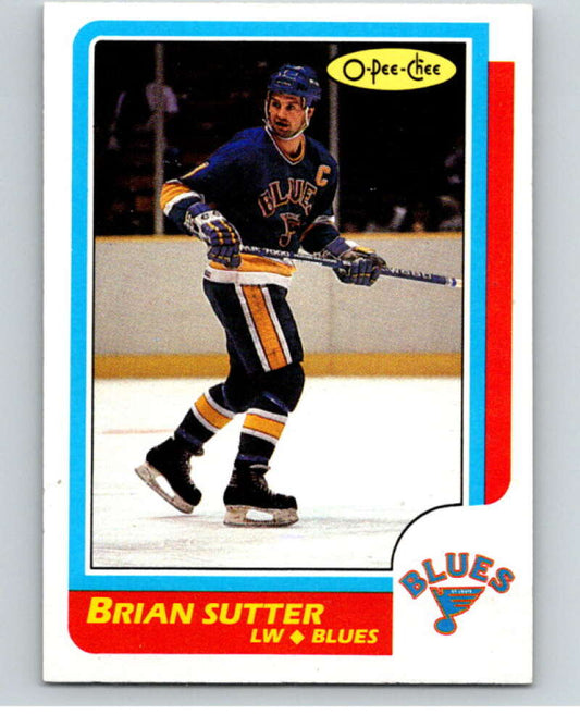 1986-87 O-Pee-Chee #72 Brian Sutter  St. Louis Blues  V63339 Image 1