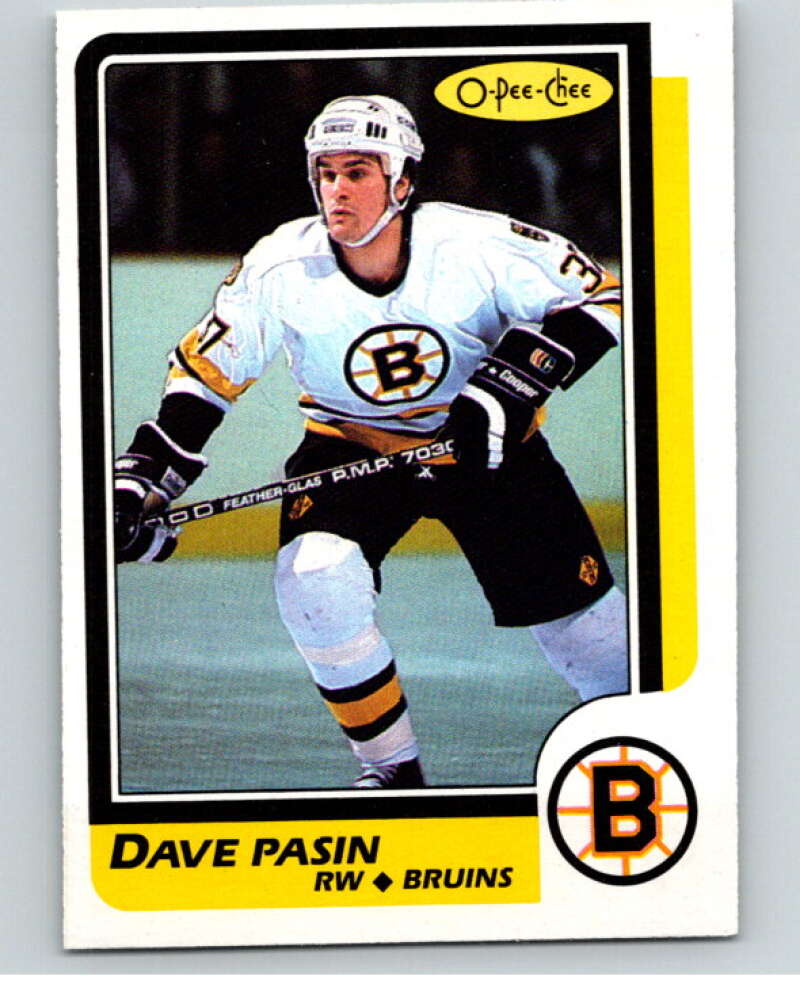 1986-87 O-Pee-Chee #76 Dave Pasin UER RC Rookie Boston Bruins V63346 Image 1