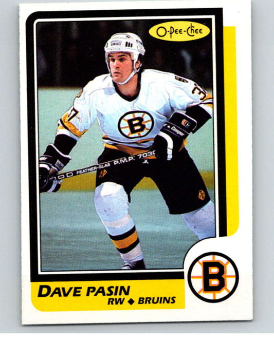 1986-87 O-Pee-Chee #76 Dave Pasin UER  RC Rookie Boston Bruins  V63346 Image 1