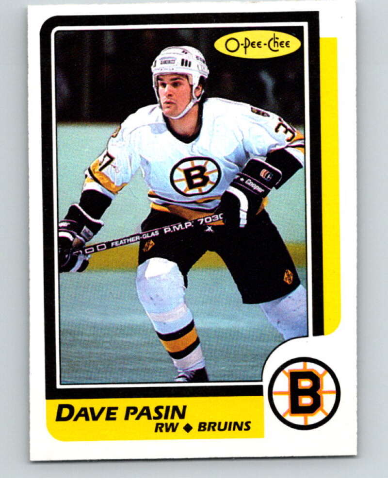 1986-87 O-Pee-Chee #76 Dave Pasin UER RC Rookie Boston Bruins V63348 Image 1