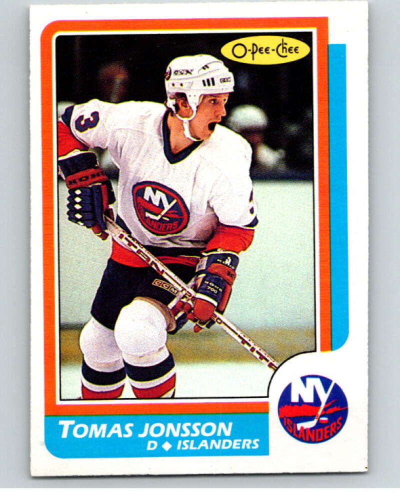 1986-87 O-Pee-Chee #78 Tomas Jonsson New York Islanders V63350 Image 1