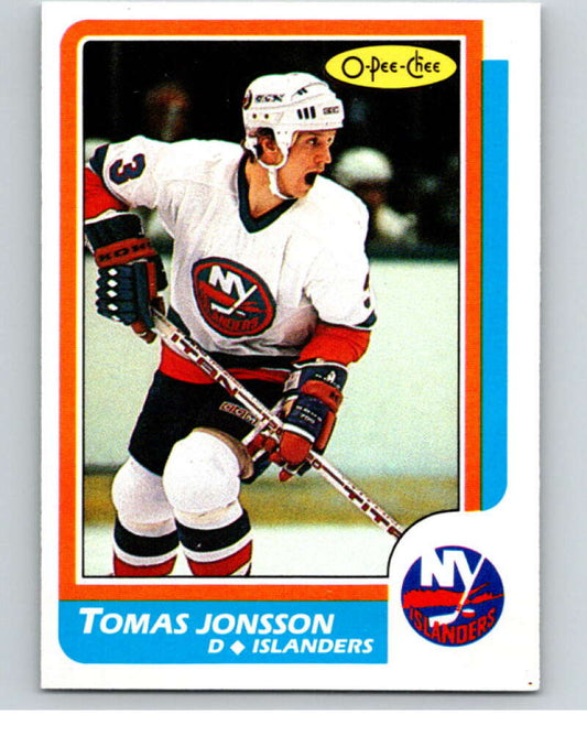 1986-87 O-Pee-Chee #78 Tomas Jonsson  New York Islanders  V63351 Image 1