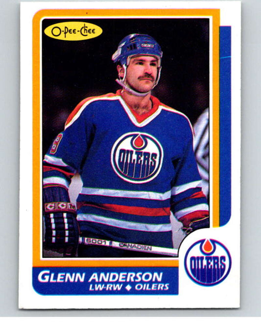 1986-87 O-Pee-Chee #80 Glenn Anderson  Edmonton Oilers  V63353 Image 1