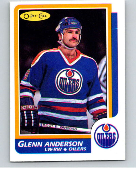 1986-87 O-Pee-Chee #80 Glenn Anderson  Edmonton Oilers  V63354 Image 1