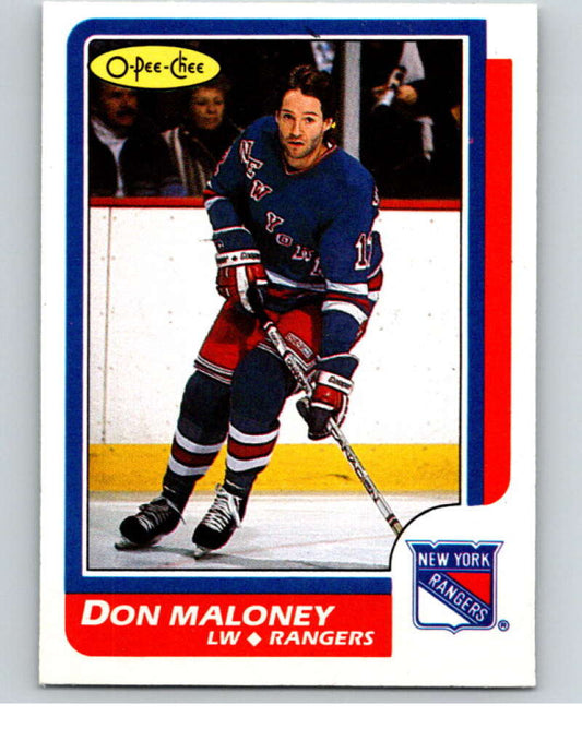 1986-87 O-Pee-Chee #81 Don Maloney  New York Rangers  V63356 Image 1