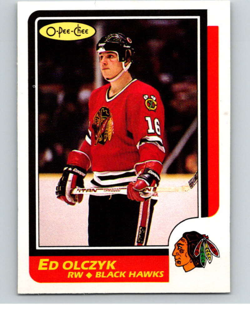 1986-87 O-Pee-Chee #82 Ed Olczyk Chicago Blackhawks V63360 Image 1