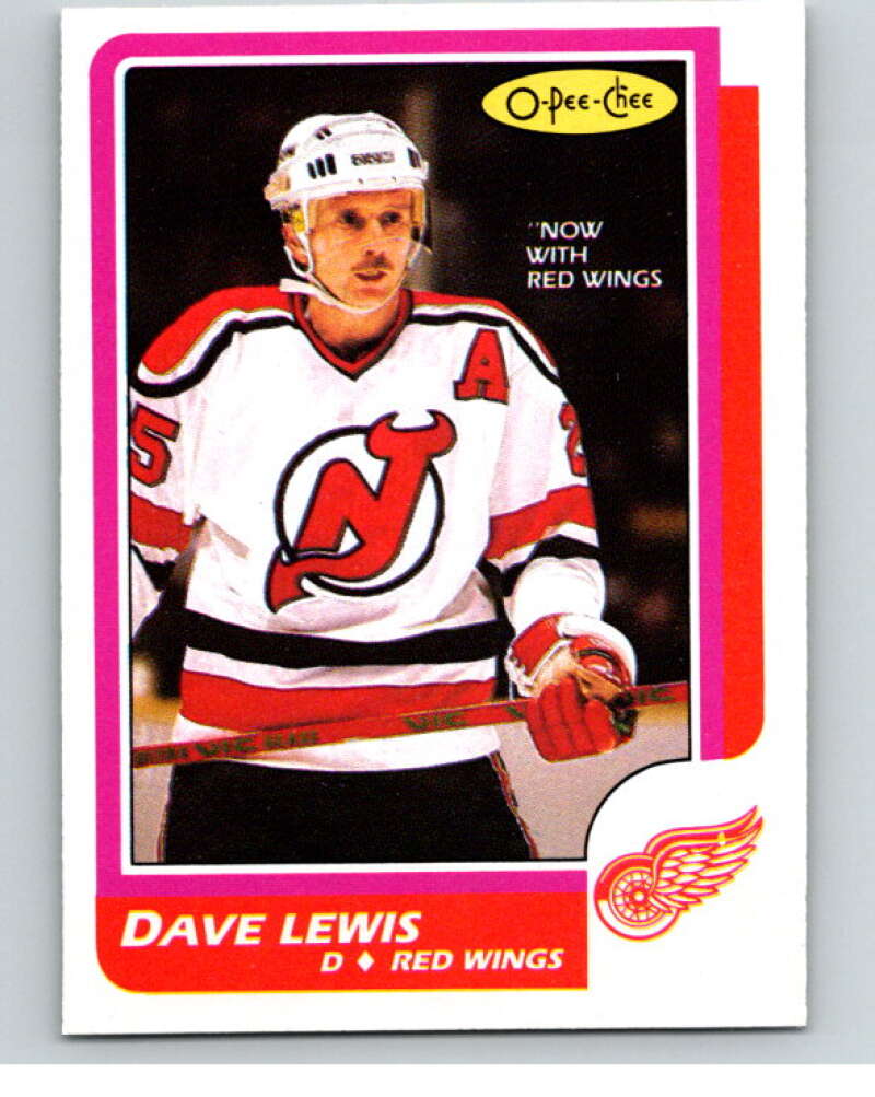 1986-87 O-Pee-Chee #85 Dave Lewis Detroit Red Wings V63365 Image 1
