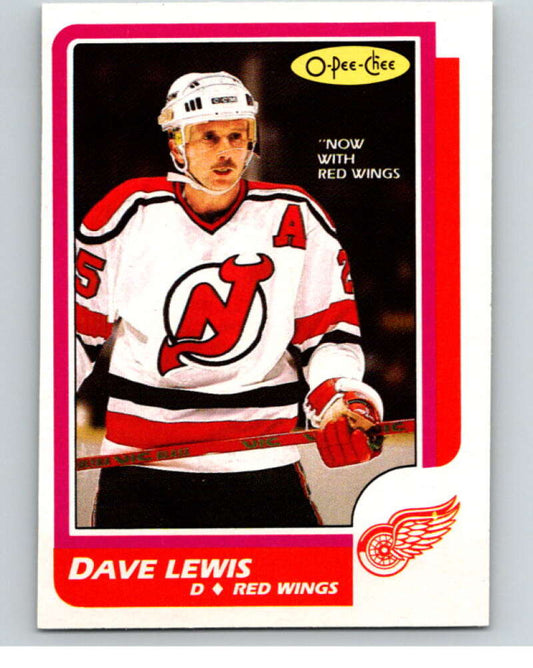 1986-87 O-Pee-Chee #85 Dave Lewis  Detroit Red Wings  V63366 Image 1