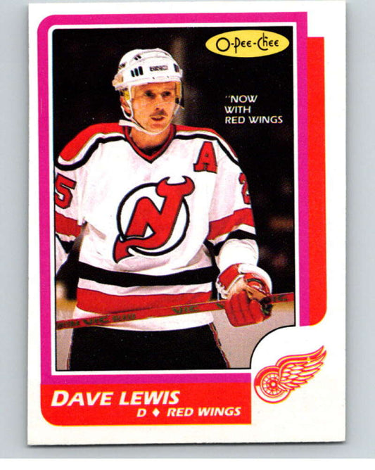 1986-87 O-Pee-Chee #85 Dave Lewis  Detroit Red Wings  V63367 Image 1