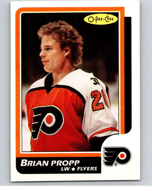 1986-87 O-Pee-Chee #86 Brian Propp  Philadelphia Flyers  V63368 Image 1