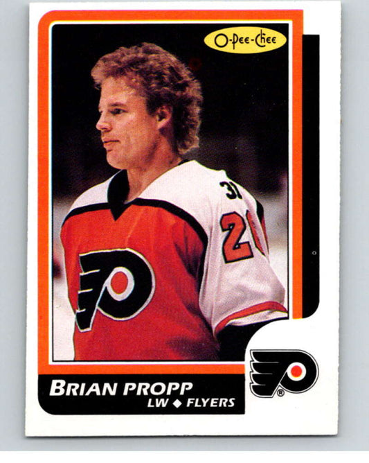 1986-87 O-Pee-Chee #86 Brian Propp  Philadelphia Flyers  V63369 Image 1