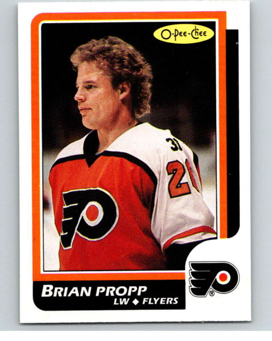 1986-87 O-Pee-Chee #86 Brian Propp  Philadelphia Flyers  V63370 Image 1