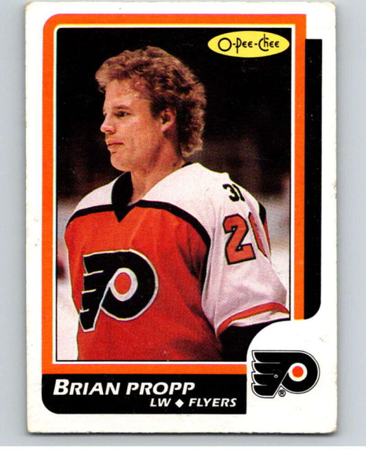 1986-87 O-Pee-Chee #86 Brian Propp  Philadelphia Flyers  V63371 Image 1