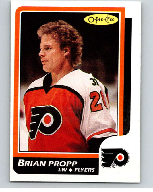 1986-87 O-Pee-Chee #86 Brian Propp  Philadelphia Flyers  V63372 Image 1