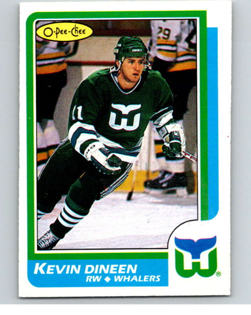 1986-87 O-Pee-Chee #88 Kevin Dineen Hartford Whalers V63375 Image 1