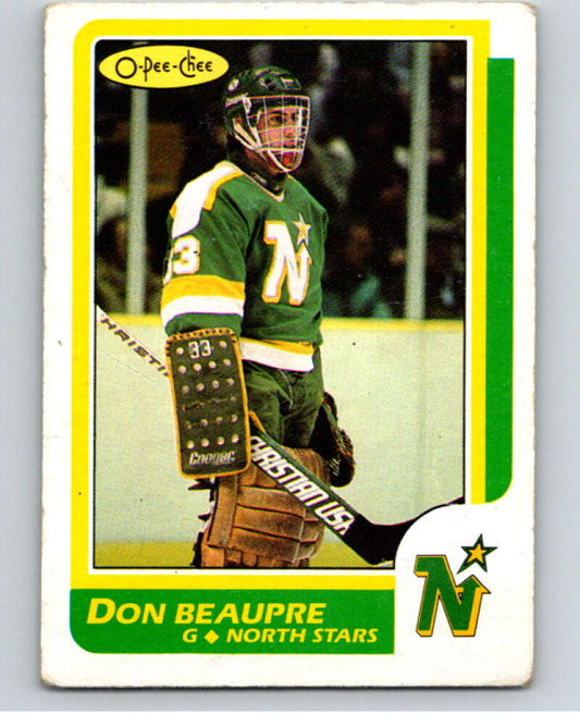 1986-87 O-Pee-Chee #89 Don Beaupre  Minnesota North Stars  V63378 Image 1