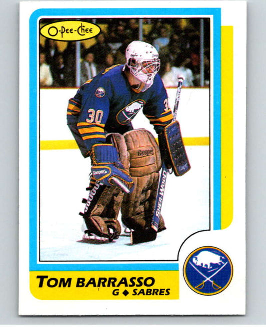 1986-87 O-Pee-Chee #91 Tom Barrasso  Buffalo Sabres  V63383 Image 1