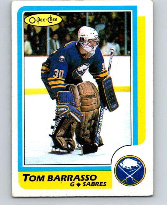1986-87 O-Pee-Chee #91 Tom Barrasso  Buffalo Sabres  V63384 Image 1