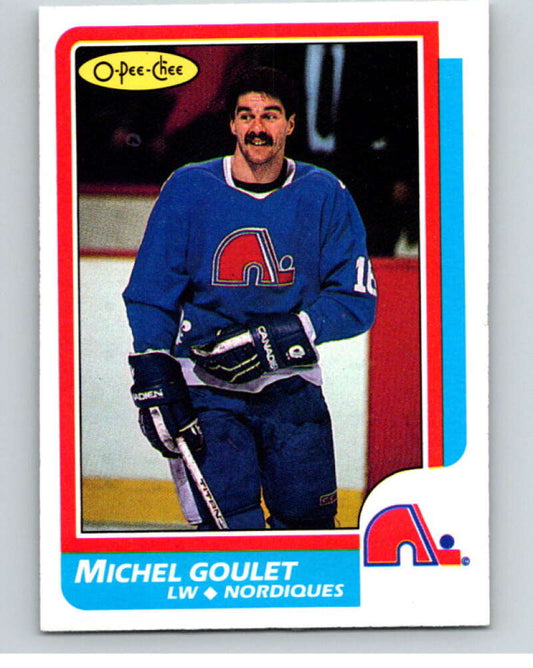 1986-87 O-Pee-Chee #92 Michel Goulet  Quebec Nordiques  V63385 Image 1