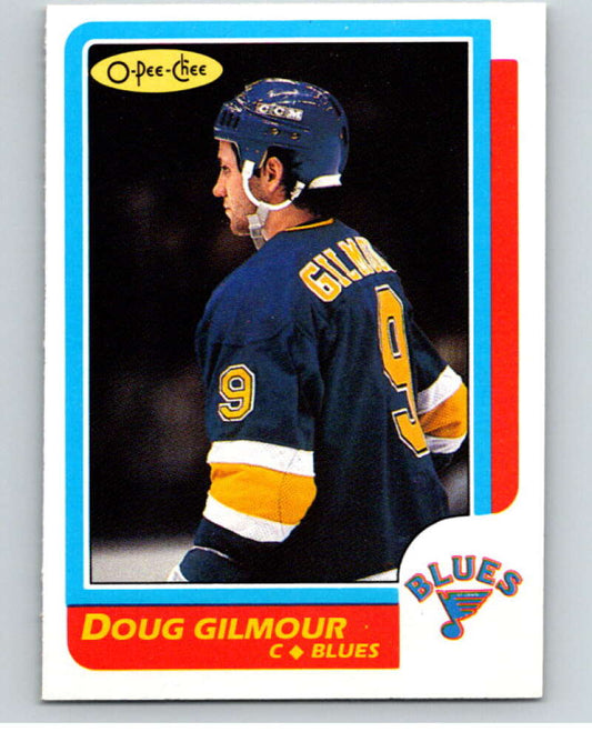 1986-87 O-Pee-Chee #93 Doug Gilmour  St. Louis Blues  V63387 Image 1