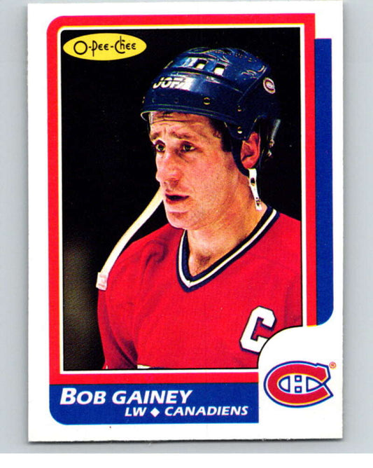 1986-87 O-Pee-Chee #96 Bob Gainey  Montreal Canadiens  V63390 Image 1