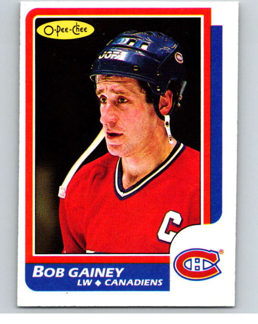 1986-87 O-Pee-Chee #96 Bob Gainey  Montreal Canadiens  V63392 Image 1