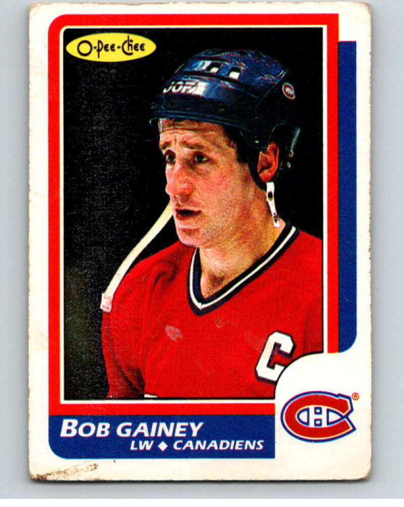 1986-87 O-Pee-Chee #96 Bob Gainey Montreal Canadiens V63393 Image 1