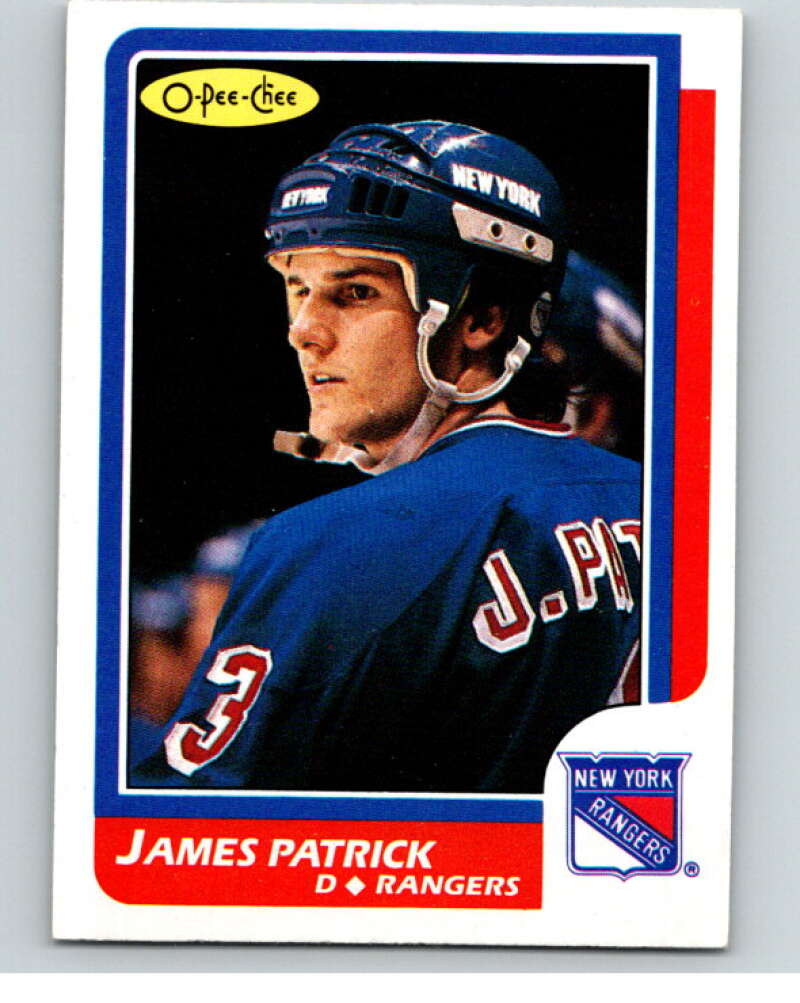 1986-87 O-Pee-Chee #113 James Patrick New York Rangers V63441 Image 1