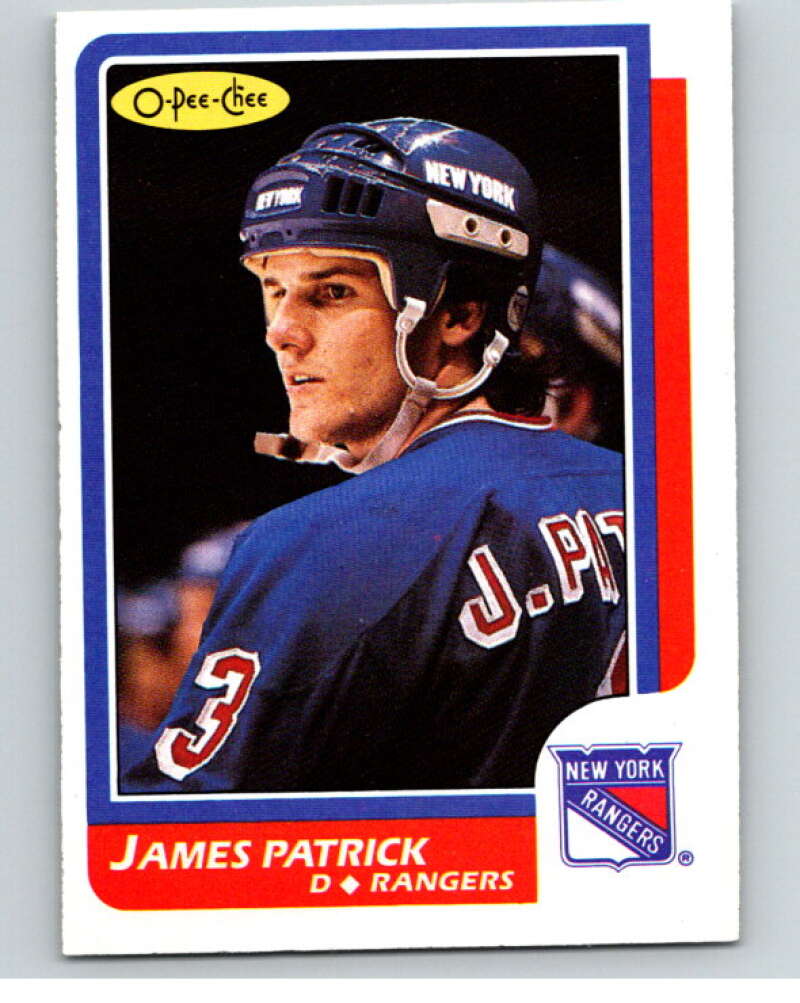 1986-87 O-Pee-Chee #113 James Patrick New York Rangers V63442 Image 1