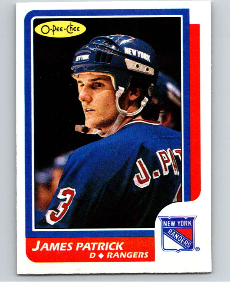 1986-87 O-Pee-Chee #113 James Patrick New York Rangers V63443 Image 1