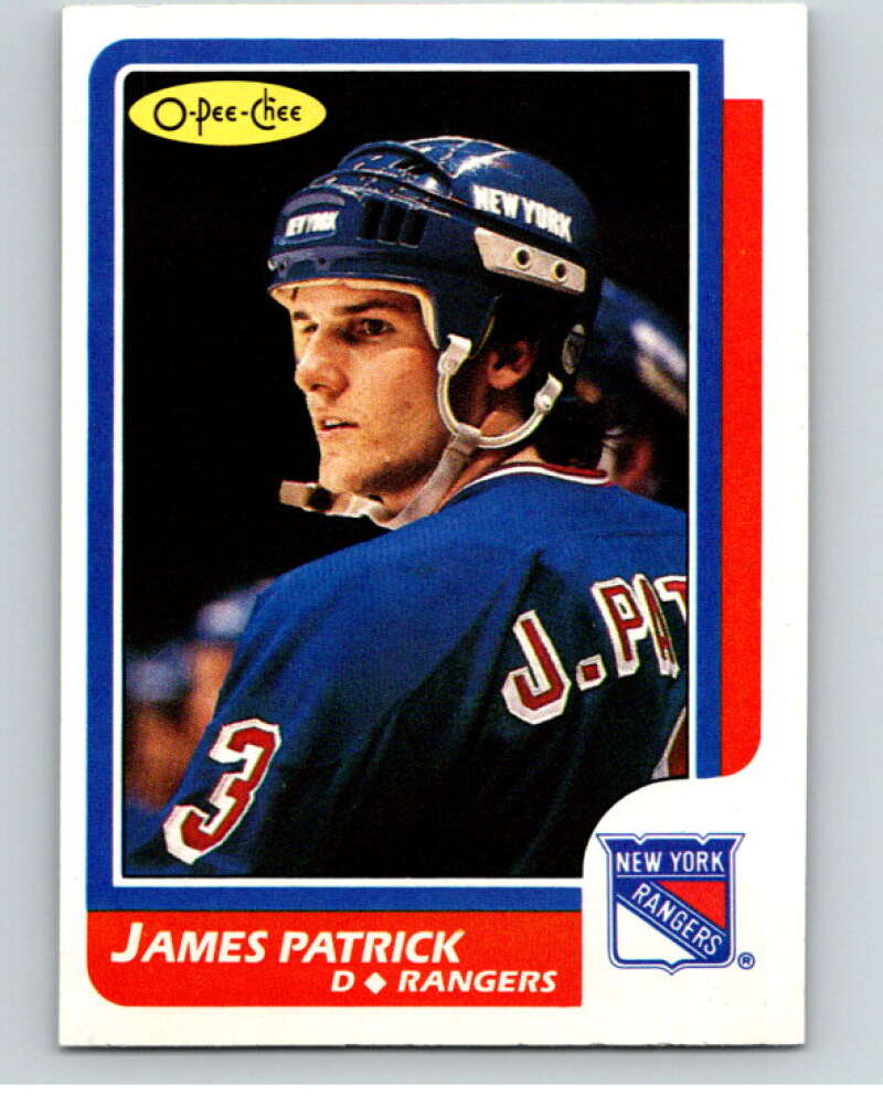 1986-87 O-Pee-Chee #113 James Patrick New York Rangers V63444 Image 1