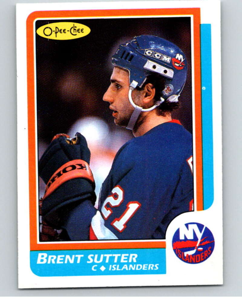 1986-87 O-Pee-Chee #117 Brent Sutter New York Islanders V63450 Image 1