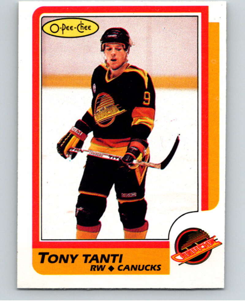 1986-87 O-Pee-Chee #120 Tony Tanti Vancouver Canucks V63455 Image 1