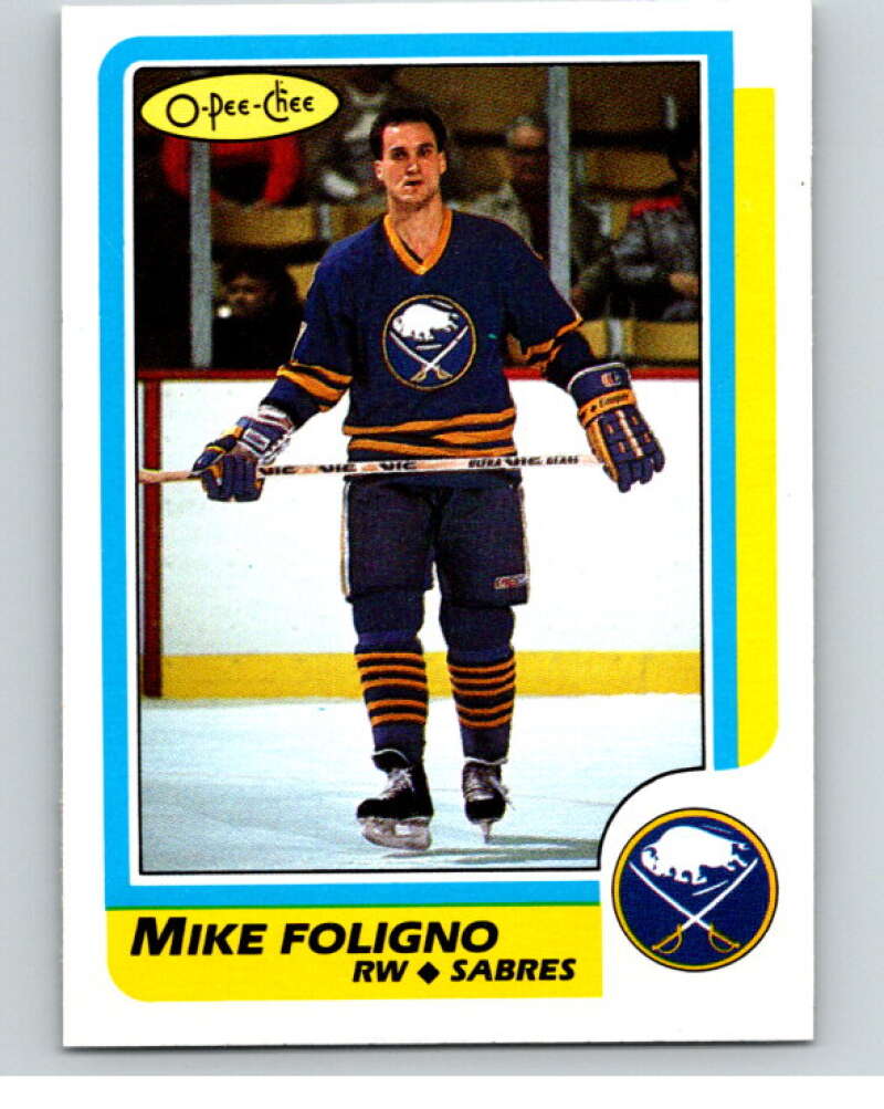 1986-87 O-Pee-Chee #127 Mike Foligno Buffalo Sabres V63470 Image 1