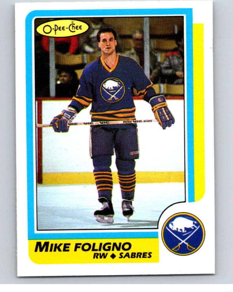 1986-87 O-Pee-Chee #127 Mike Foligno Buffalo Sabres V63471 Image 1