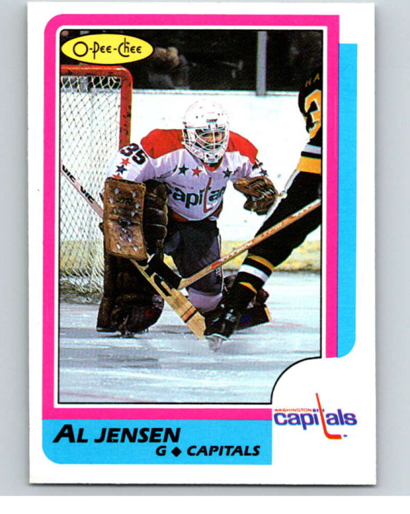 1986-87 O-Pee-Chee #135 Al Jensen Washington Capitals V63491 Image 1